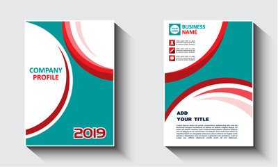 Business vector set company profile