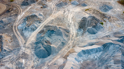 Surface of Cement raw Materials from aerial view on Cement Industry.