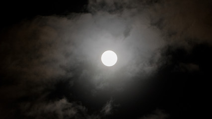 Obraz na płótnie Canvas Moon at night, beautiful grill