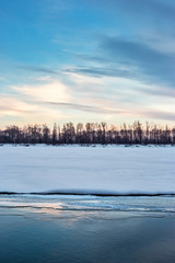 Obraz premium winter landscape with trees and snow