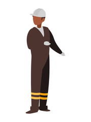 industrial worker black avatar character