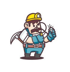 miner character mascot designs