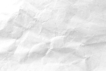 White crumpled paper texture background. Close-up.