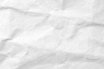 White crumpled paper texture background. Close-up.