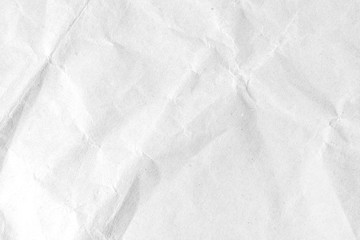 White crumpled paper texture background. Close-up.