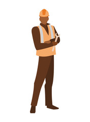 industrial worker black avatar character