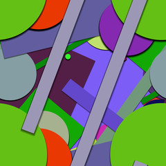 Flat material design - Creative vector trend seamless