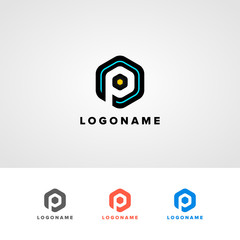 Pro P Letter Logo Design