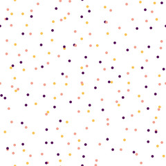 Colorful tiny confetti dots seamless pattern background