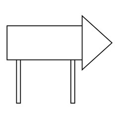 Obraz premium arrow guide signal icon