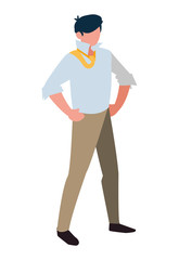 elegant businessman avatar character