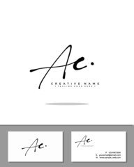 A C AC initial handwriting logo template vector.  signature logo concept
