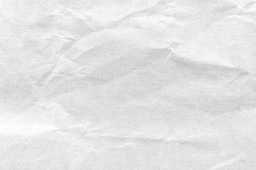 White crumpled paper texture background. Close-up.