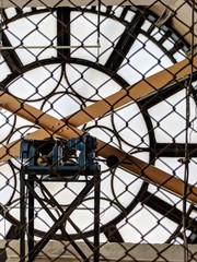 Inside structure of the Brisbane City Hall Clock Tower, Queensland, Australia 