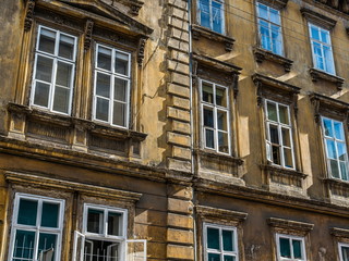 Fototapeta na wymiar A building facade in Zagreb