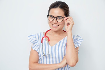 Adorable female doctor International Women's Day