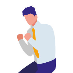 elegant businessman celebrating character