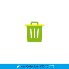 Trash (Delete) Icon / Vector - In Color Design