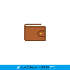 Wallet Icon / Vector - In Color Design