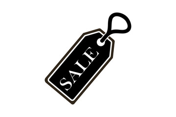 black tag icon, sale badge