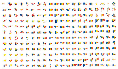 very big collection of vector flags of the Romania