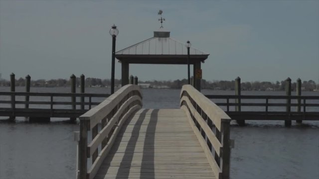 Small dock on neuse river in North Carolina