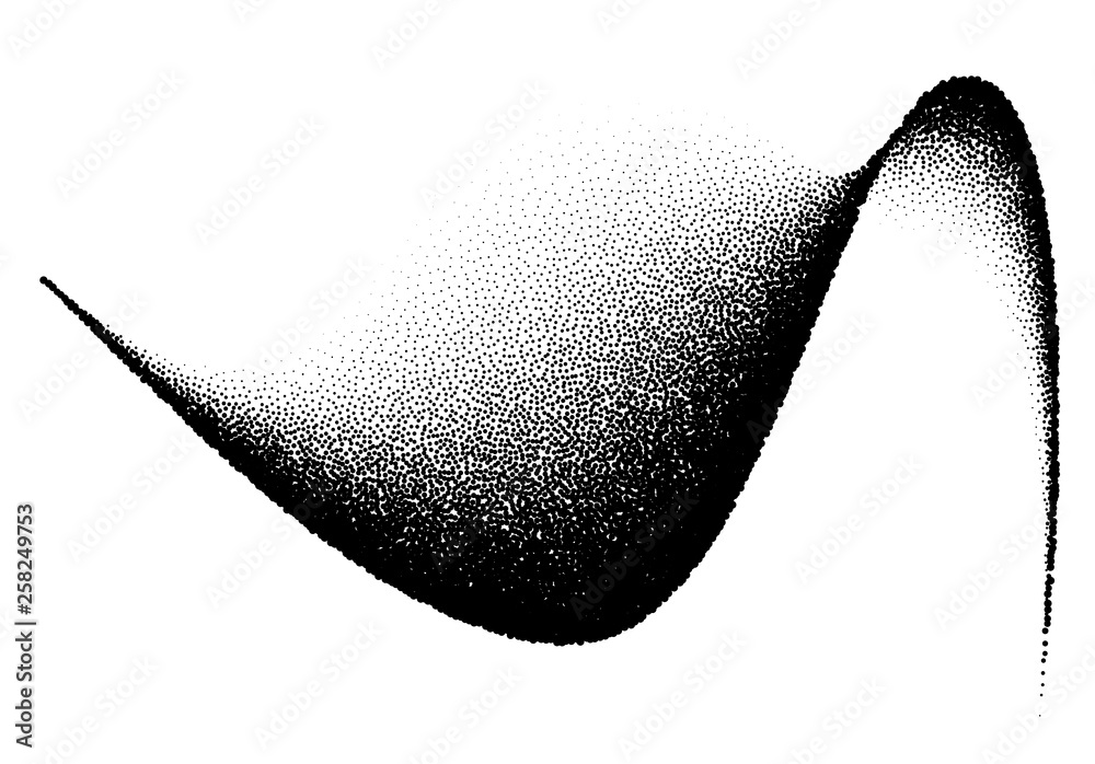 Aufkleber Abstract background with wave of scattered dots