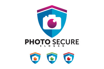 camera shield security logo company template element