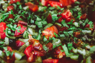 tray with vegetable stew