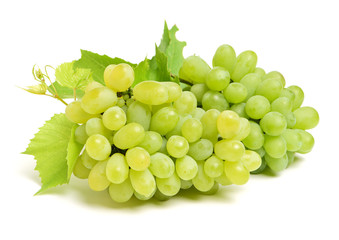 Grapes on white background 