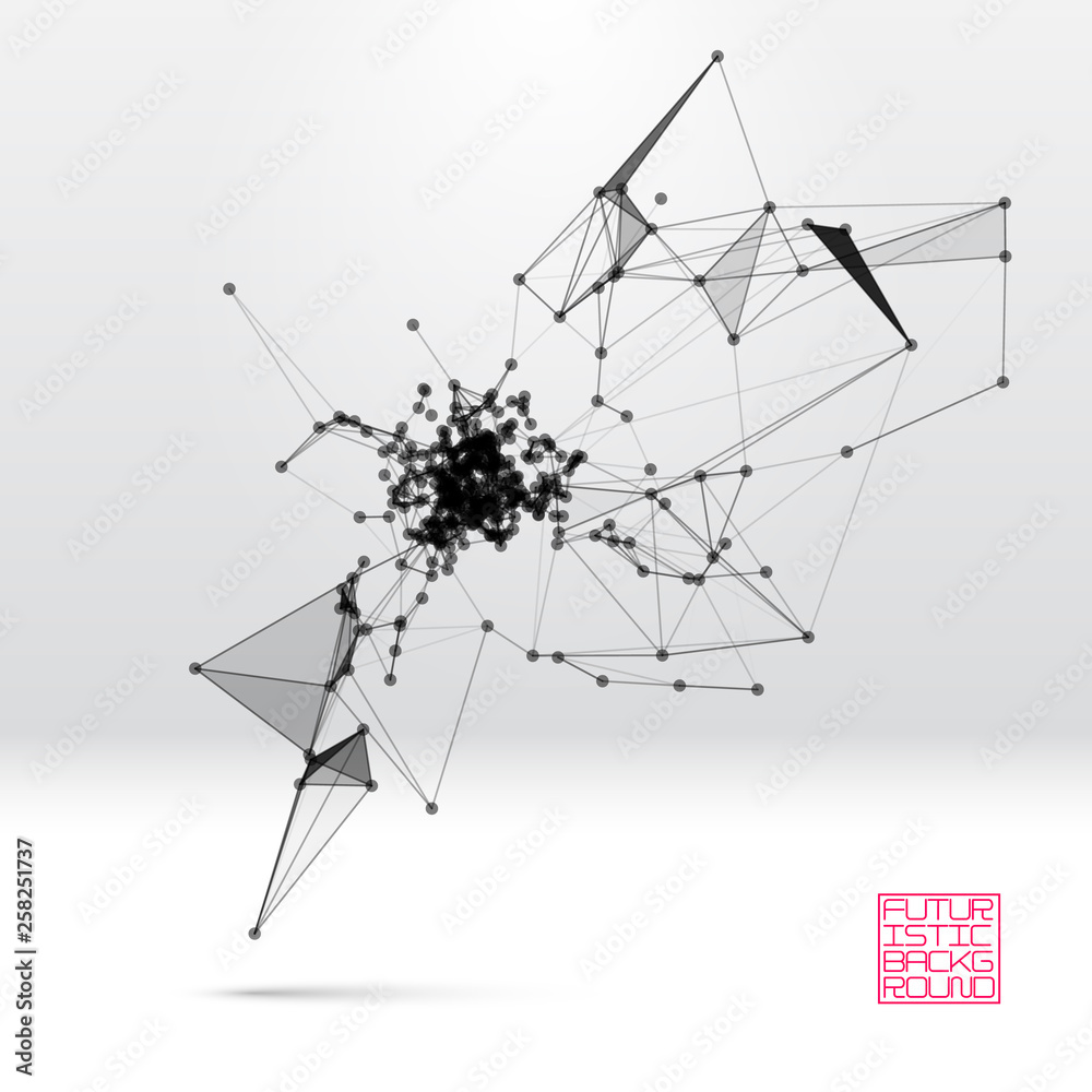 Poster abstract background with dotted grid