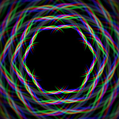 Mystic shiny hex frame with aberrations