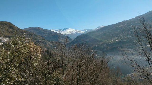 Mountains and Sierra Nevanda Tilit Shot Sunny Day