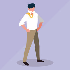 elegant businessman avatar character