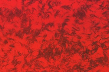 Obraz premium red old circular brushed wood texture - fantastic abstract photo background