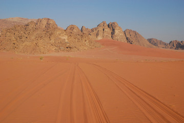 Fototapeta na wymiar Desert View of Wadi Ram Jordan