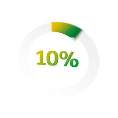 Set pie chart, graphs in 2,3,4,5,6 segments. Segmented circles. Colorful icons.
