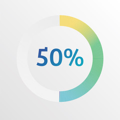 Set pie chart, graphs in 2,3,4,5,6 segments. Segmented circles. Colorful icons.