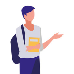 young boy student modeling