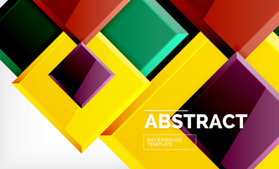 Geometric abstract background, modern square design