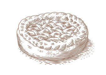 Drawing of yeast cake