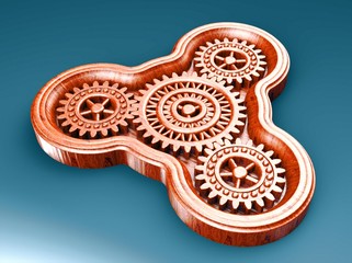 gears on white background