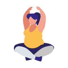 Robust woman dancing ballet