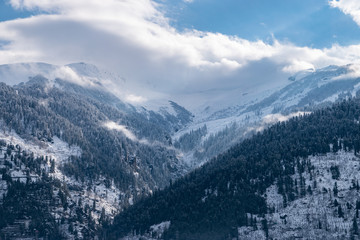 panoramic view of the himalayan mountain, manali, Himachal Pradesh