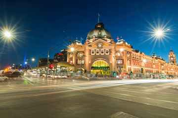 Fototapeta na wymiar Flinders Station Street