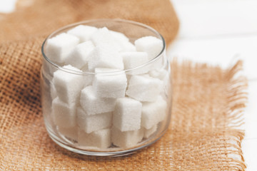 sugar cube on table
