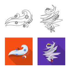 Vector design of weather and climate icon. Collection of weather and cloud stock symbol for web.