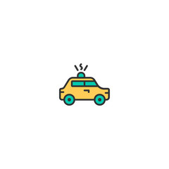 Police car icon design. Transportation icon vector design