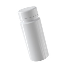 3d white plustic bottle mockup rendering isolated