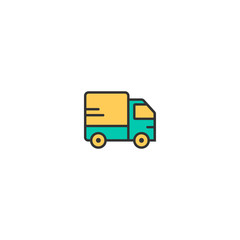Truck icon design. Transportation icon vector design